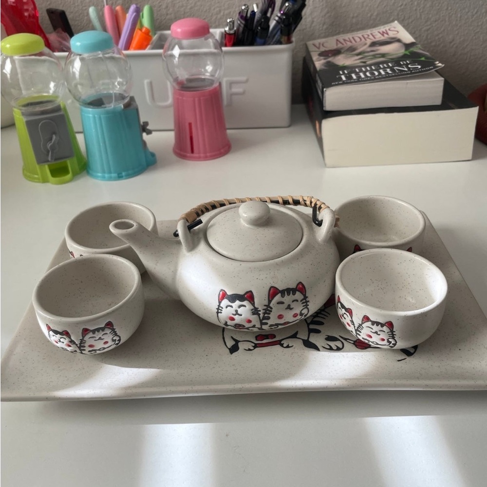 Cat teapot set